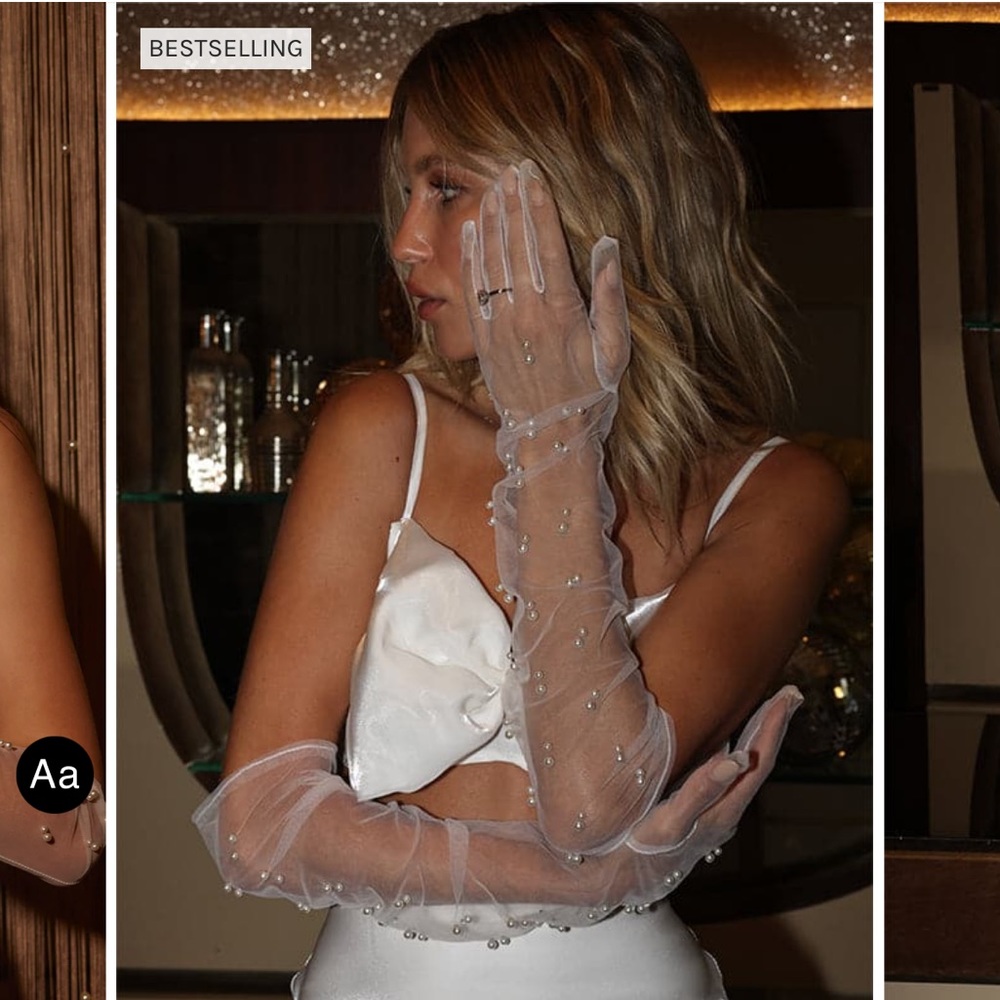 ADALINE PEARL BRIDAL GLOVES